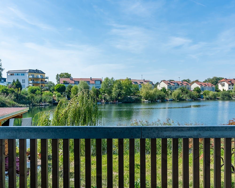 Ausblick von einem Balkon des Seehotel Forst in Bruchsal