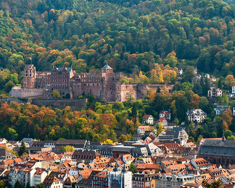 Imagebild Region: Luftaufnahme der Heidelberger Altstadt